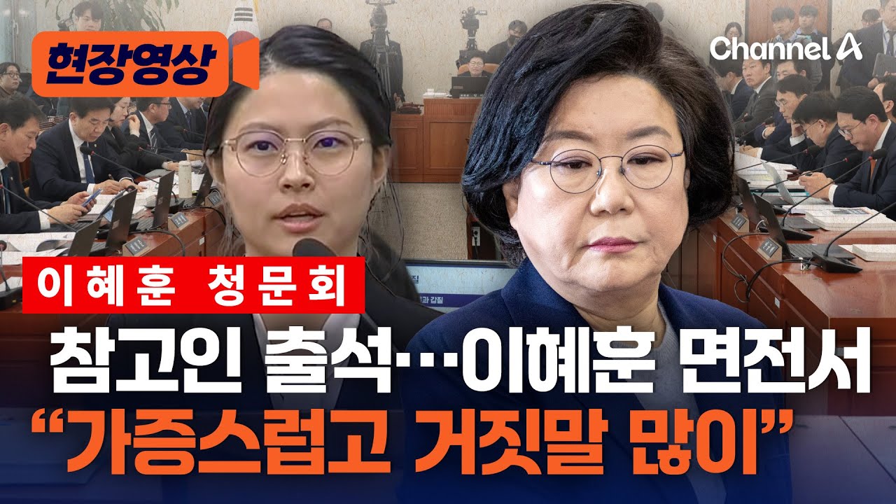 참고인, 청문회 출석해 이혜훈 면전서 돌직구 