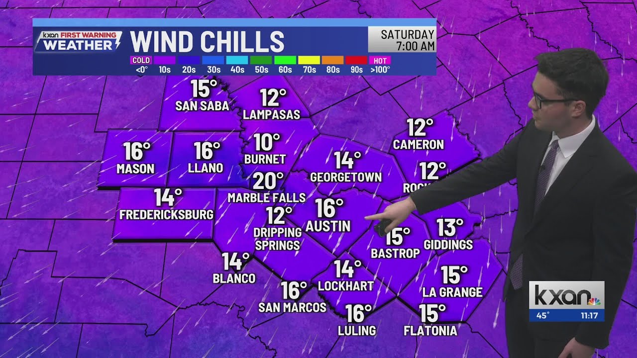 Biting wind chills return to Texas, rain chances next week | KXAN Weather Forecast (Jan. 30)