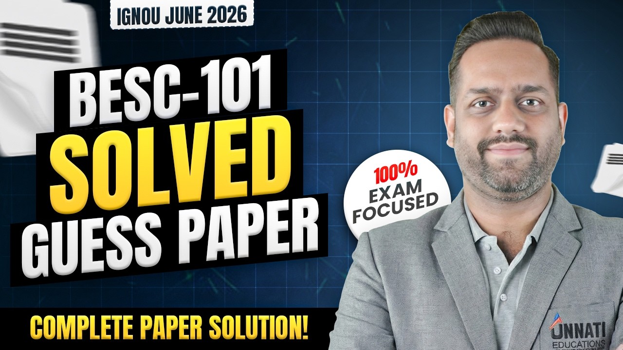 BESC 101 Guess Paper 2026 | IGNOU Education: Concept, Nature and Perspectives BESC 101 Imp Questions