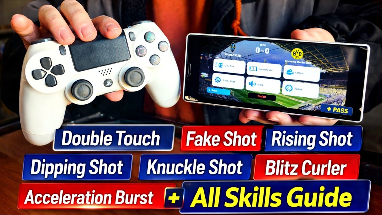 eFootball Mobile Controller Tutorial | Double Touch, Acceleration burst, Blitz curler & more