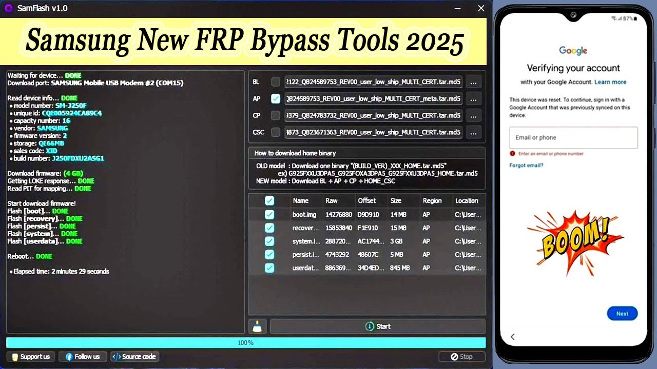 Samsung FRP Bypass tool 2025 | One Click FRP Unlock Tool | Android 12-13-14 Latest FRP Unlock