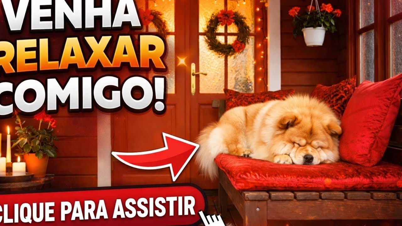 Relaxe Agora 🕯️🍂 | Ambiente Quente com um lindo Chow Chow, Tranquilo e Confortável.