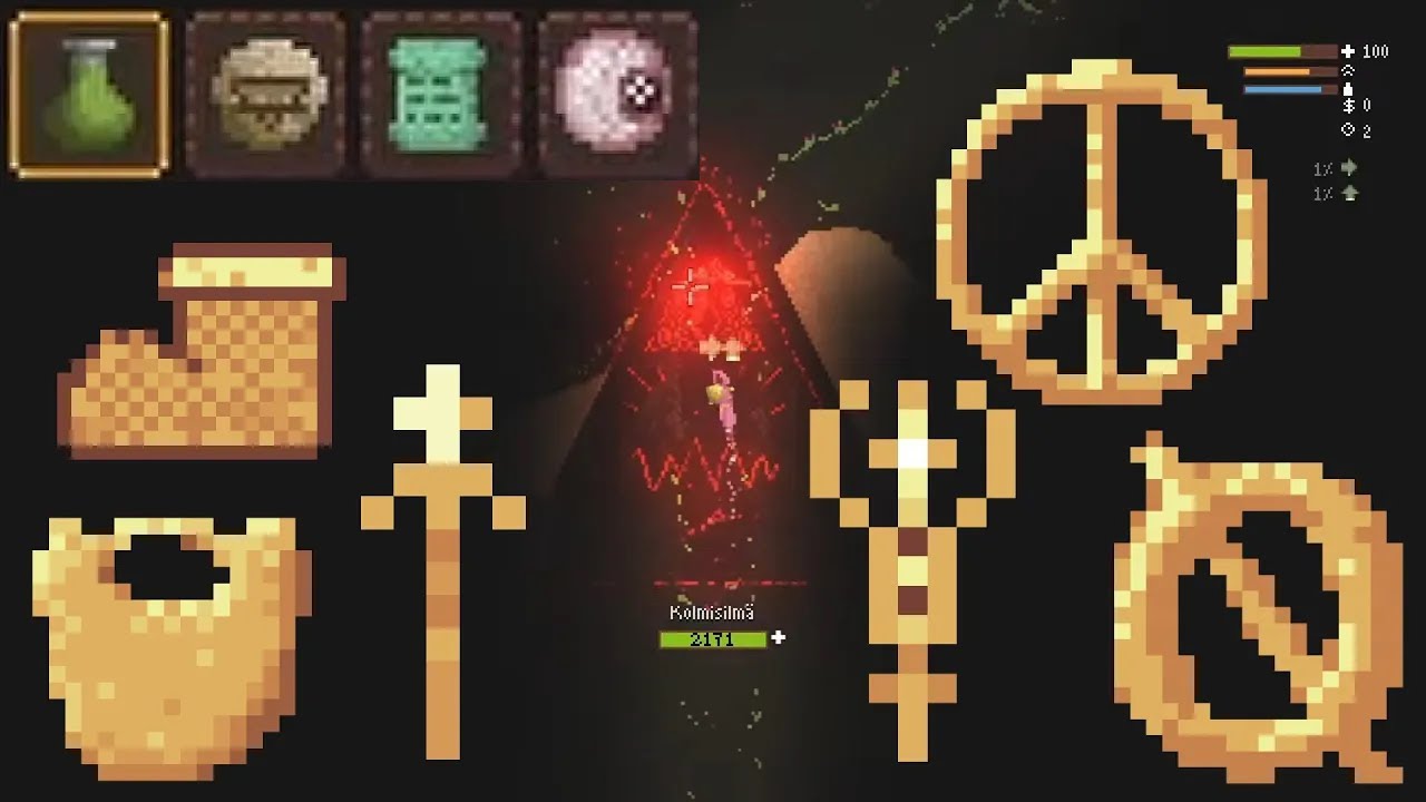 Pacifist, Hitless, NO gold, NO wands | Noita