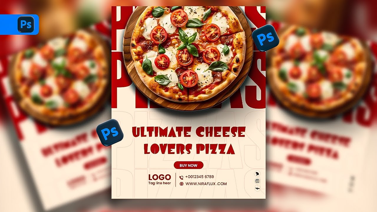 Fast Food Poster in Photoshop | Beginner to Pro  #photoshop