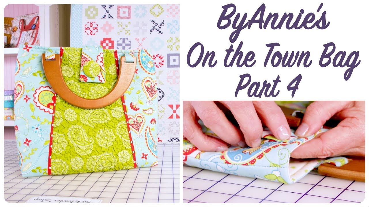 On the Town Bag - PART 4 : Handles, Button Embellishments and Finishing