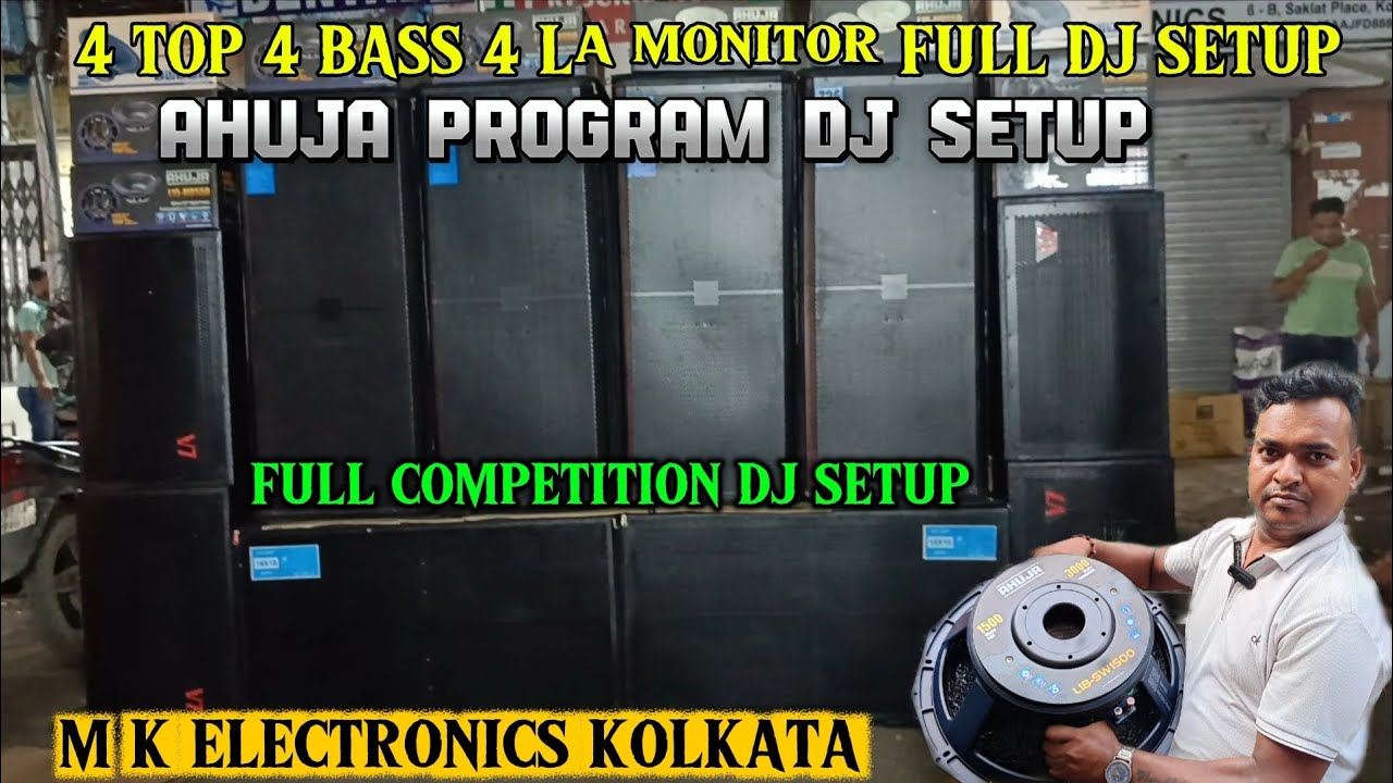 Original Ahuja Dj Setup Full price | Ahuja 4 Top 2 dable Bass 4 LA Monitor Ahuja amplifier Full dj 