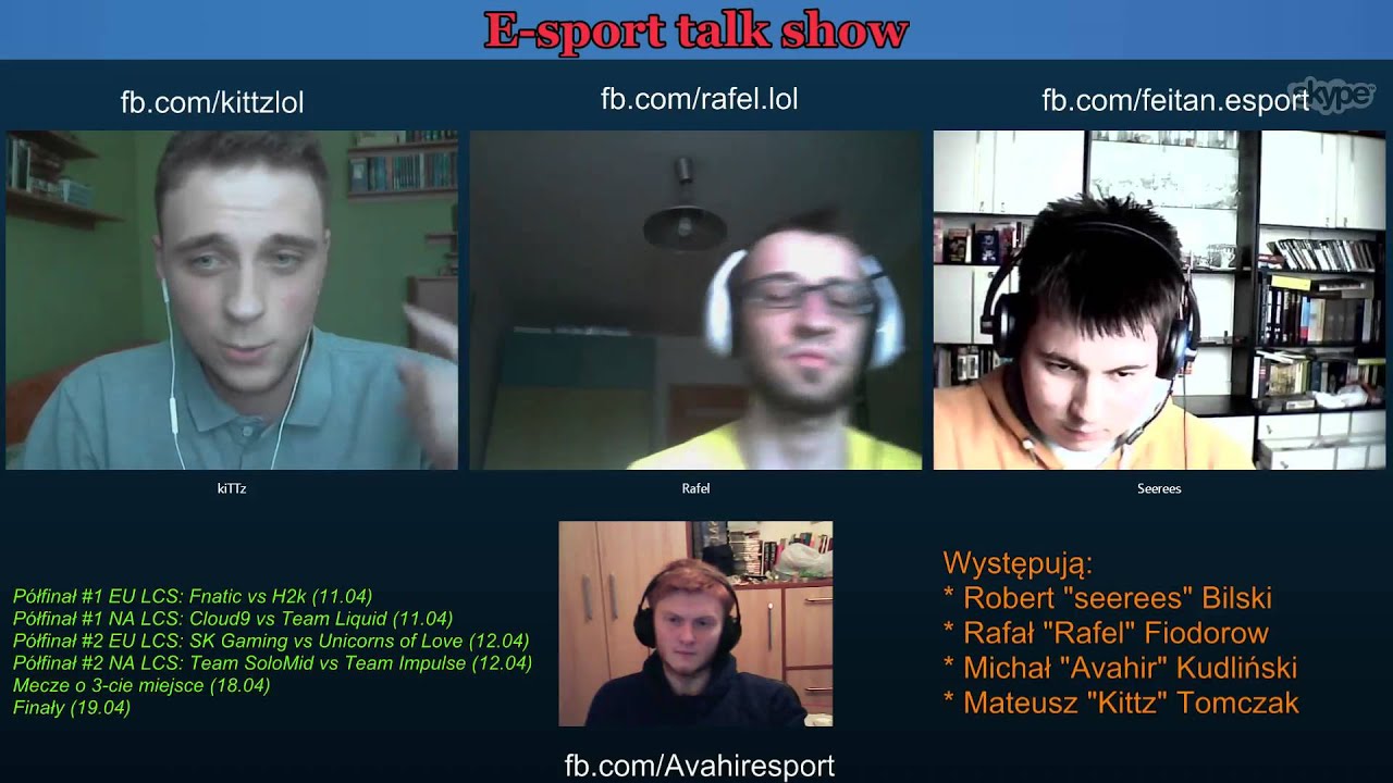 EU&NA LCS playoffs Esport talk-show: rozmawiają Kittz, Rafel, Seerees, Avahir!