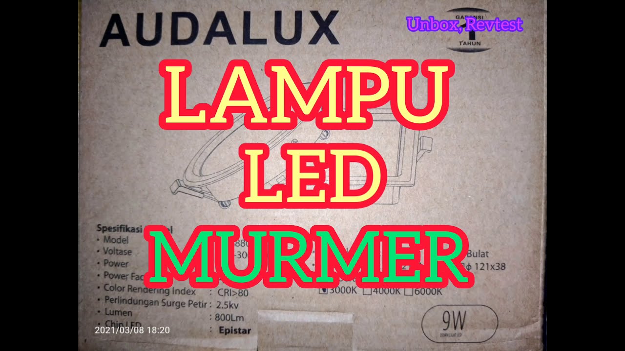 LAMPU LED 9 WATT KOTAK TIPIS