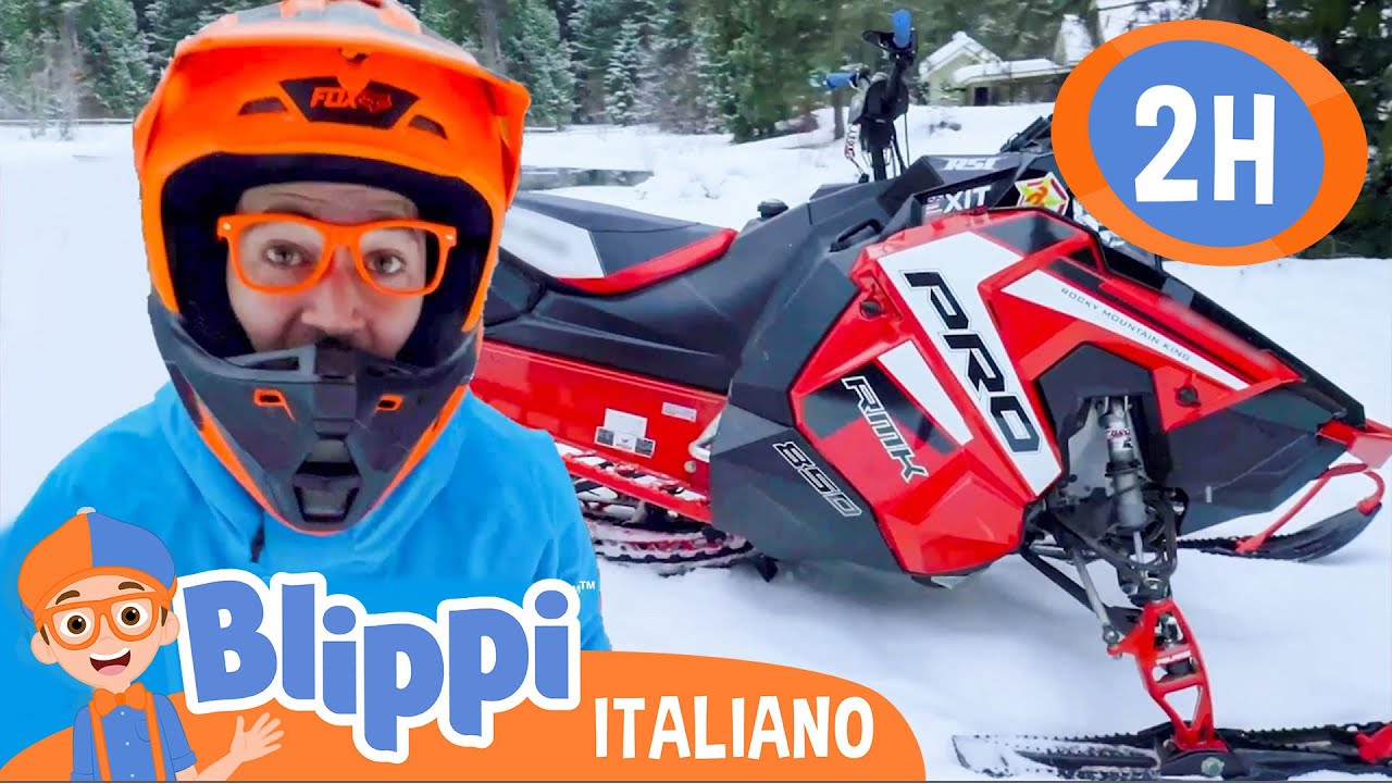 Blippi e la motoslitta... sulla neve | Blippi in Italiano | Video educativi per bambini