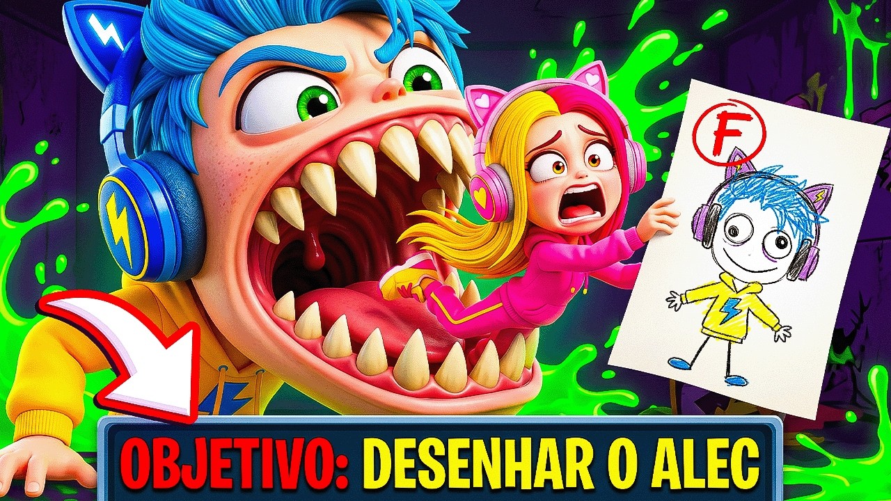 SE DESENHAR MAL *&eacute; DEVORADO* 😋 ROBLOX: DRAW or GET EATEN