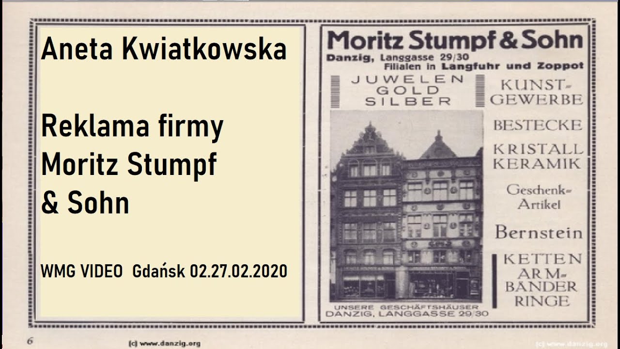 Reklama firmy Moritz Stumpf & Sohn.  Aneta Kwiatkowska | 2020.02.27