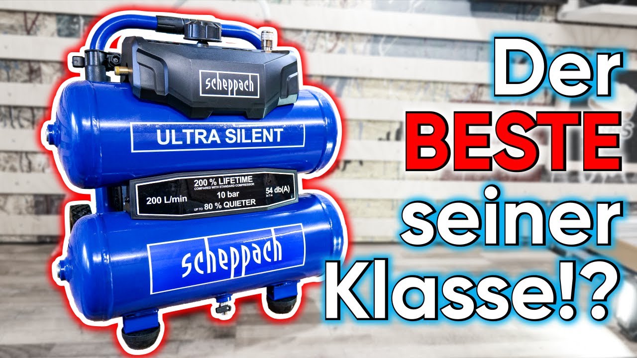 Der BESTE seiner Klasse!? Fl&uuml;sterkompressor Scheppach HC20Si Ultra Silent