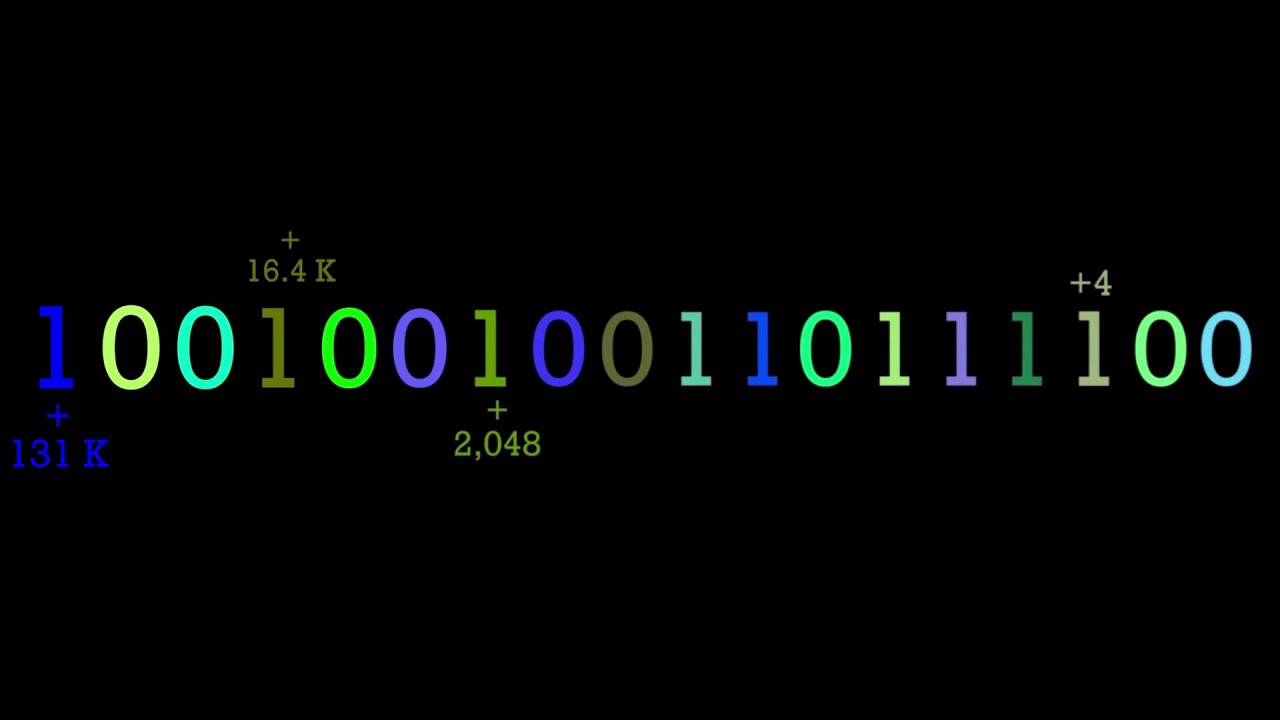 0 To 1.05 Million In Binary With Sound Effects