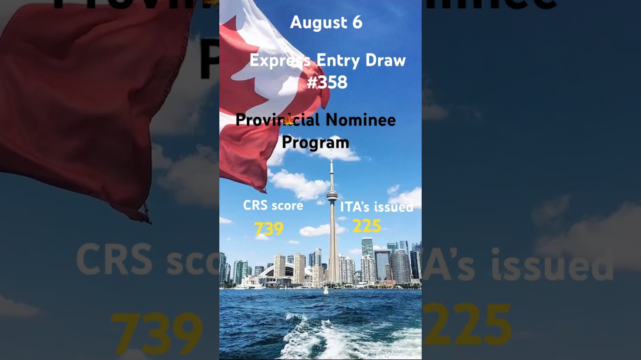 First Express Entry Draw in August  #expressentrydraw #pnpdraw #immigrationcanada #latestupdates