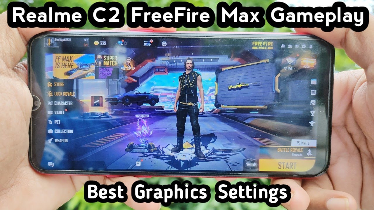 Realme C2 FreeFire Max Gameplay Best Settings