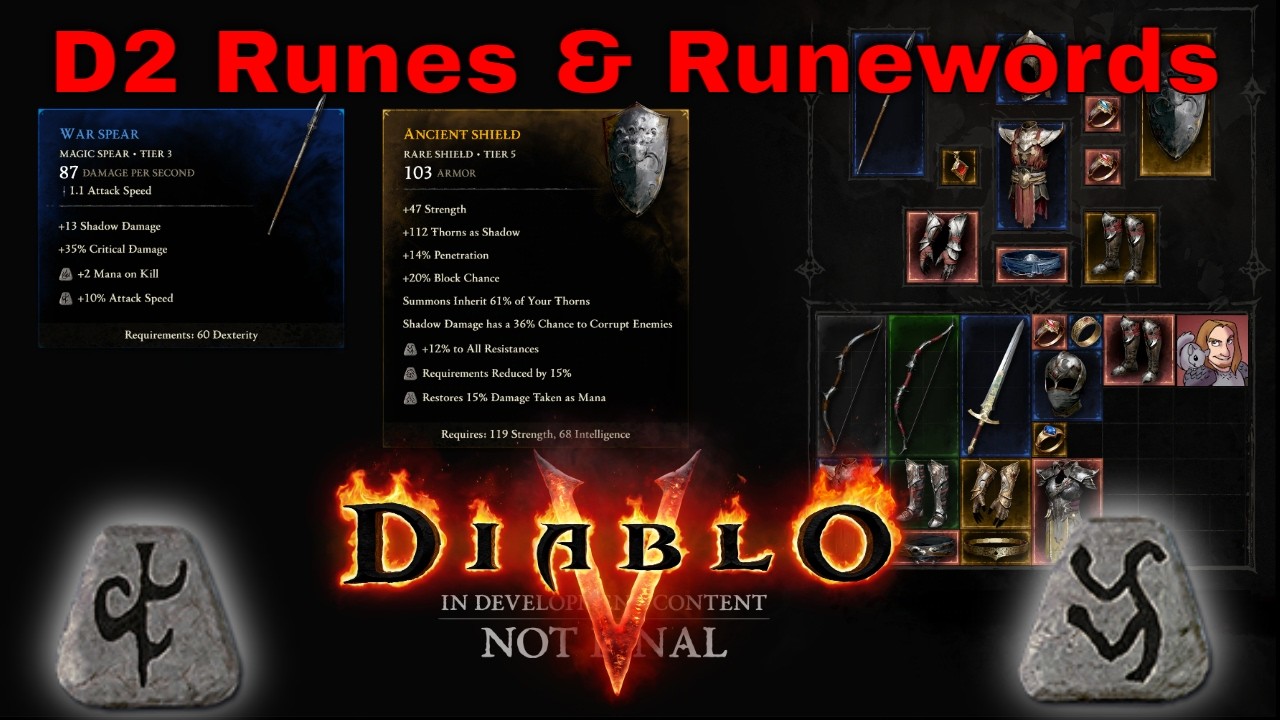 Diablo 2 Runes & Runewords in Diablo V? (The Return of Inventory Tetris)