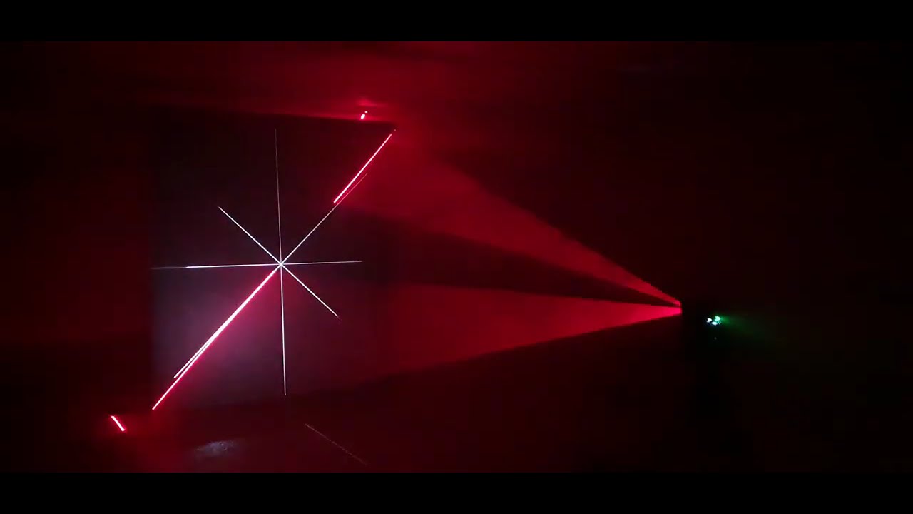 2023 - synchronicity – an experimental setup / touchdesigner / laser / video projection