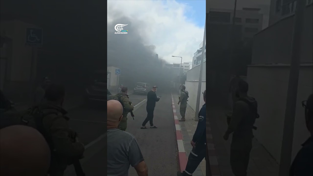 Footage shows rocket impact in Nahariya, northern occupied Palestine