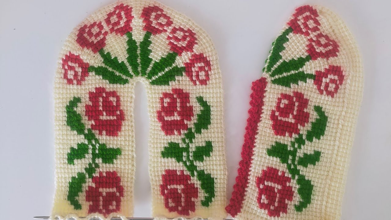 (1video) Güllü tunus patik yapımı #keşfet  #tunusisi #patikmodelleri #crochet #crochet #knitting