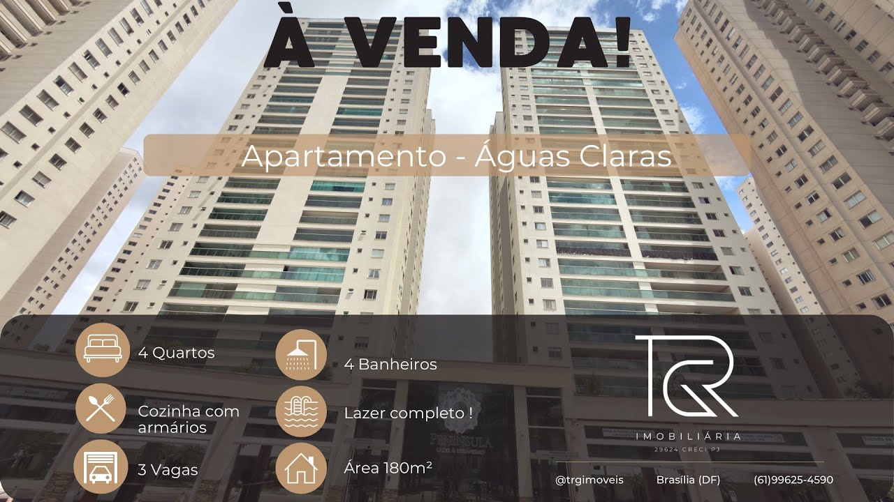 ÁGUAS CLARAS | 4 Quartos | 180m