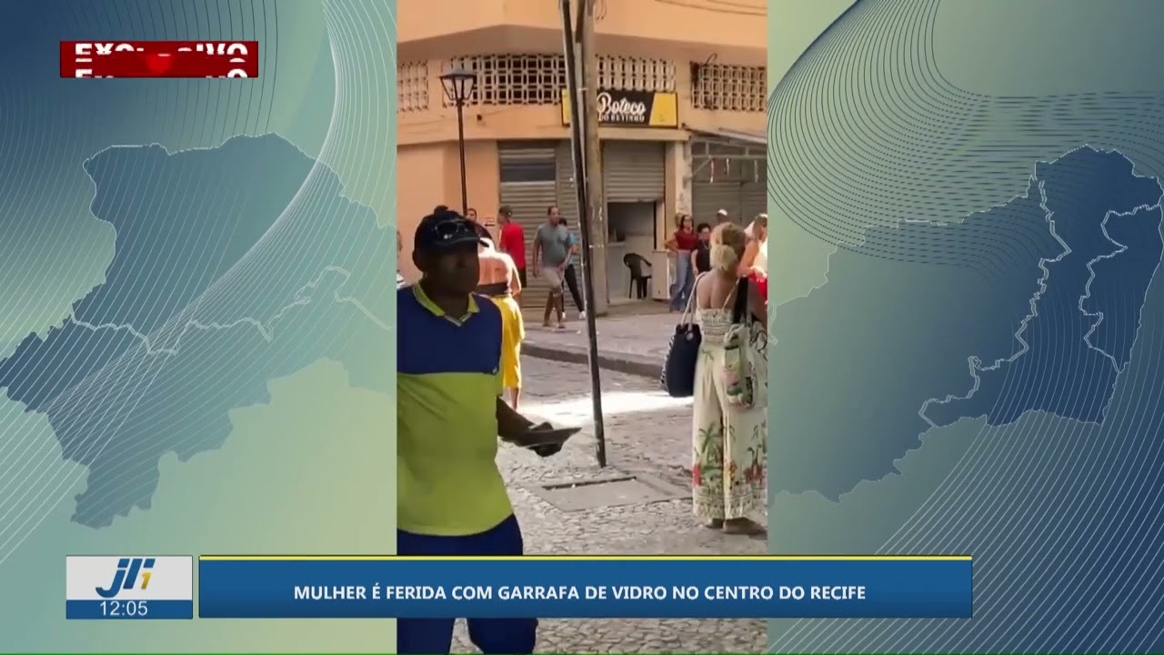 Mulher é ferida com garrafa de vidro no Centro do Recife