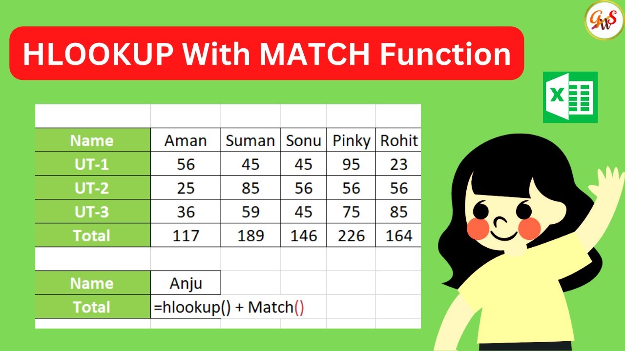 How to Use HLOOKUP With MATCH Function in Excel | HLOOKUP + MATCH Function |@GrowWithSkills