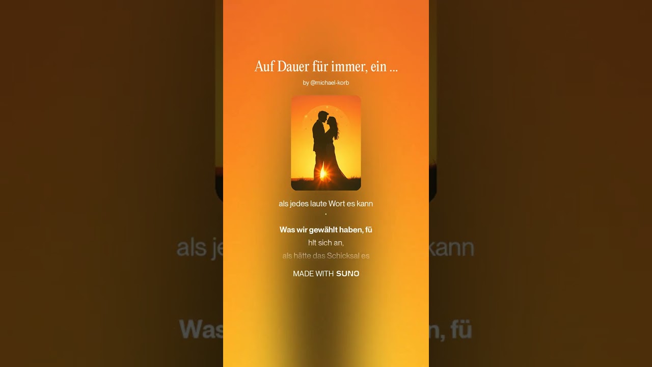 Auf Dauer für immer, ein Leben lang