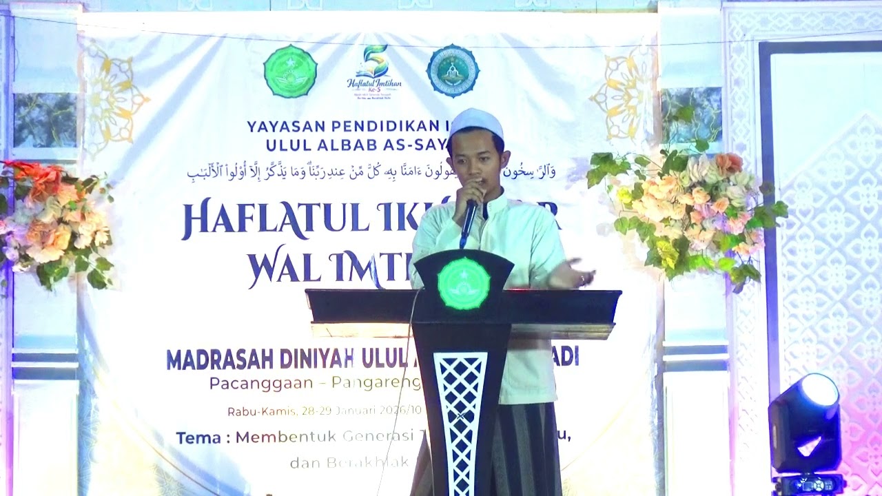 SAMBUTAN OLEH KOORDINATOR LOMBA UST. FAWAS- MALAM PENTAS SENI HAFLAH KE-V