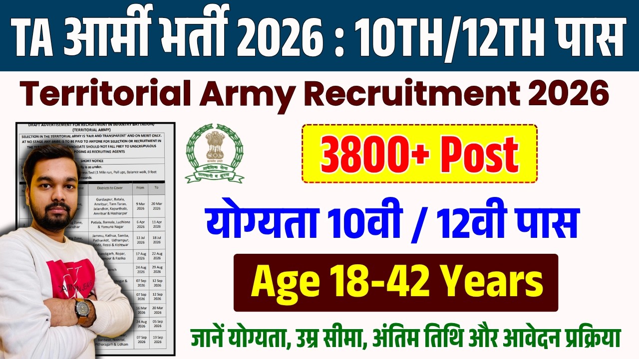 TA Army Rally Bharti 2026 | Great Opportunity | TA Army Bharti 2026 Update | TA Army Recruitment ...