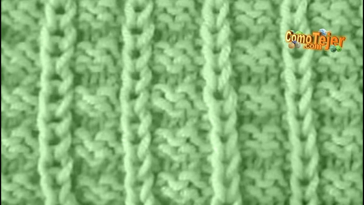 Cómo Tejer Punto Americano - How to Knit a Stitch - 2 agujas (572)