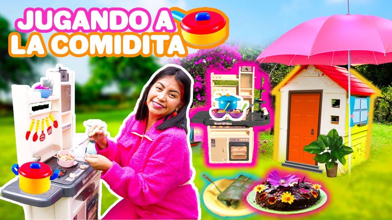 🌼🪣JUGANDO A LA COMIDITA CON HOJAS Y TIERRA 🌿🪨 TAMALES, PASTELES y CALDO DE CAMAR&Oacute;N | CONNY MERLIN