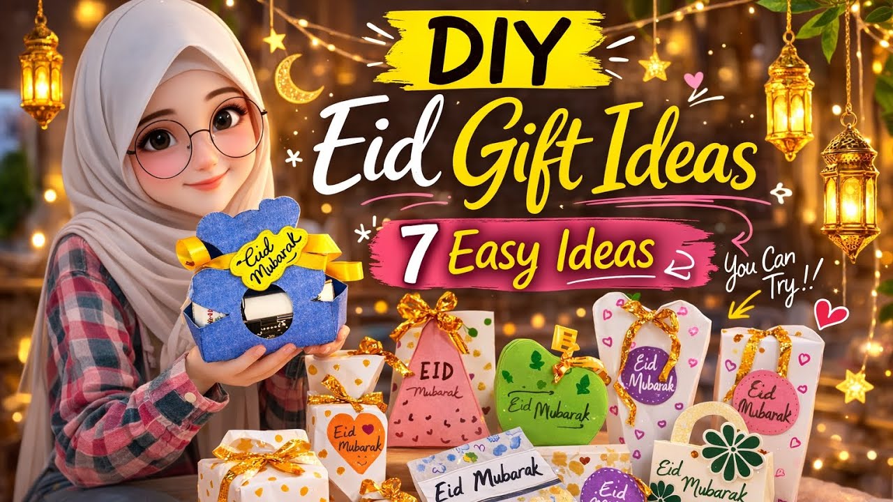 7 DIY Eid Gift Ideas 🎁 | Easy Handmade Eid Mubarak Gifts 2026  | Anyone Can Make #diy 