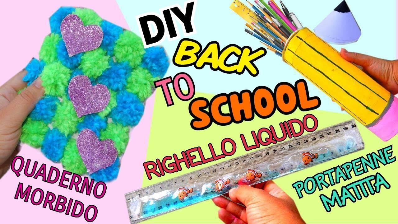 RIGHELLO LIQUIDO,QUADERNO MORBIDO E PORTAPENNE MATITA (DIY BACK TO SCHOOL ITA) Iolanda Sweets