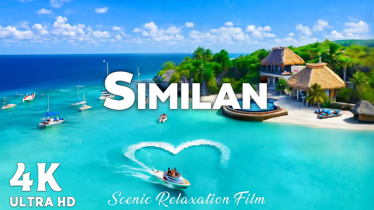 Similan Islands 4K UHD 🌴 | Tropical Paradise Relaxation Film with Calming Ambient Music