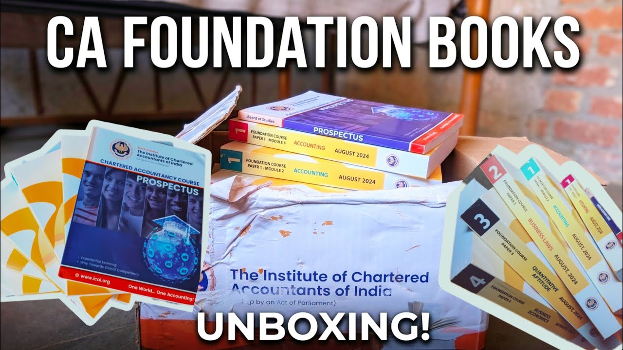 CA Foundation Books Unboxing 📚 | ICAI Study Material 2026 | My CA Journey Begins