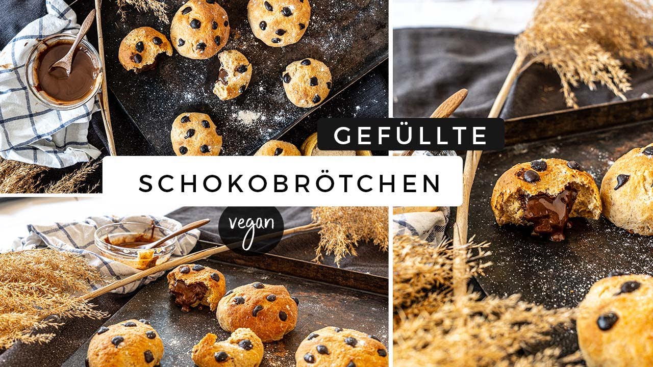 Gefüllte Schokobrötchen | Gesund und vegan