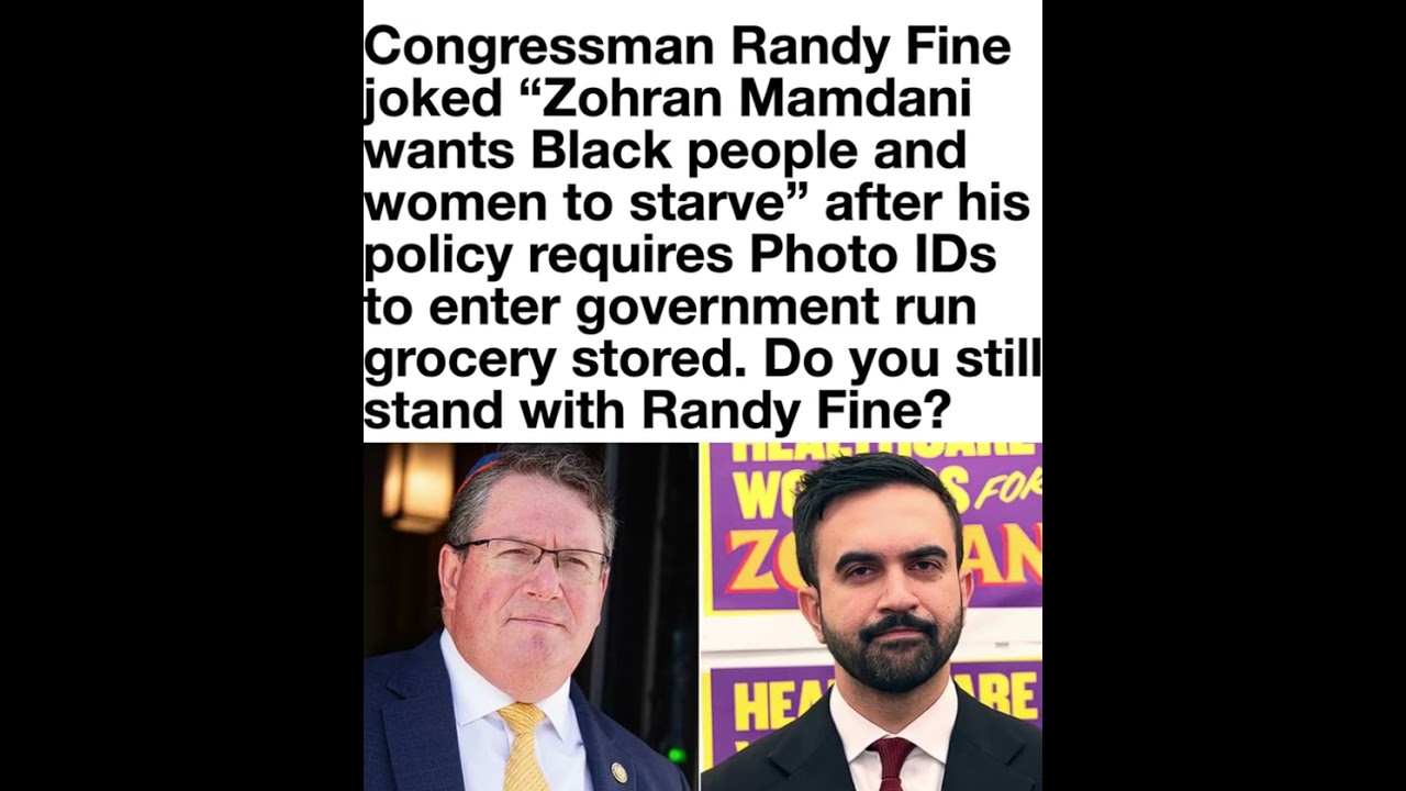 Randy Fine criticizes Mamdani over voter ID and government ID policy debate.