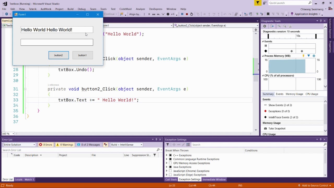 C# WinForm UI - Text Box