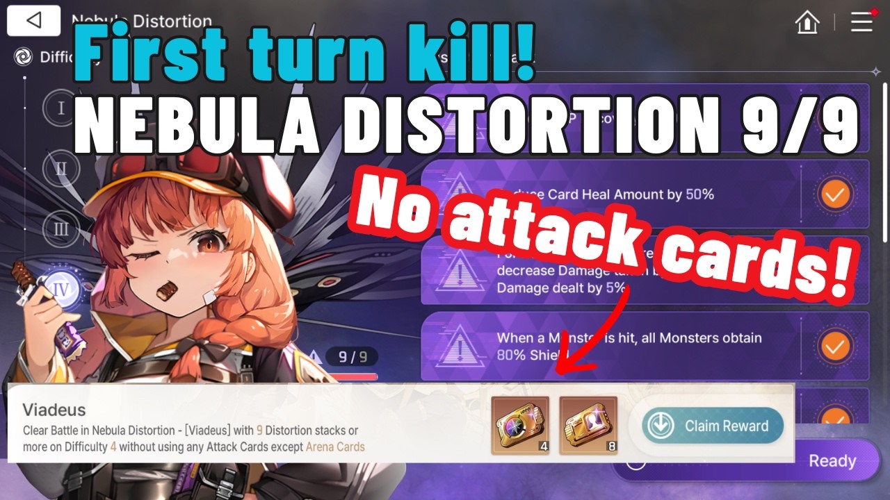 (1 Turn Clear) NO attack cards! Nebula Distortion 9/9 Beryl, Veronica & Orlea | Chaos Zero Nightmare