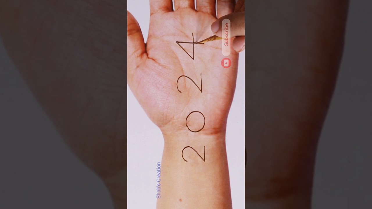 2024 Number Mehndi trick 😍 #easymehndi #simplemehndi #mehndi #mehndidesign #design #youtubeshorts