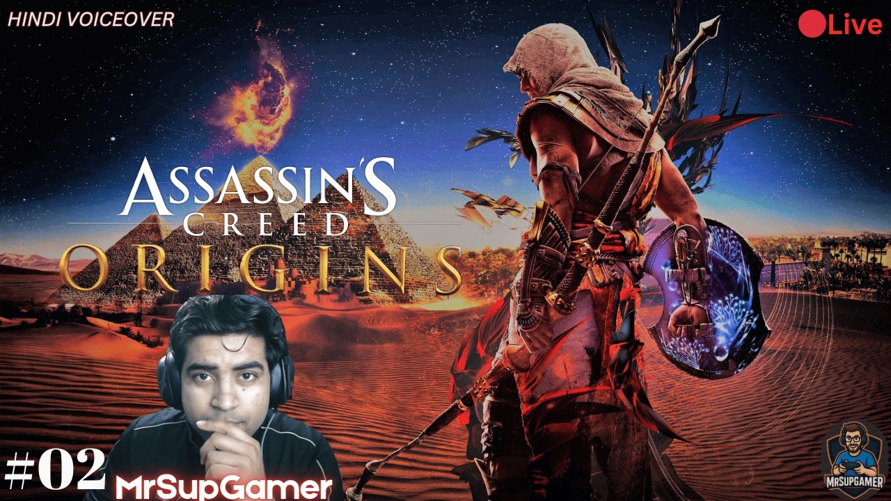 POST FACE REVEAL 😱 + Assassin’s Creed Origins LIVE 02 MrSupGamer