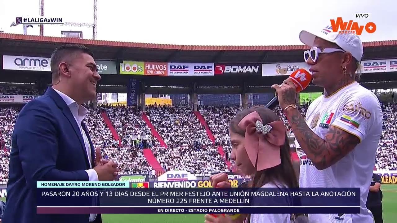 Homenaje a Dayro Moreno, máximo goleador del FPC
