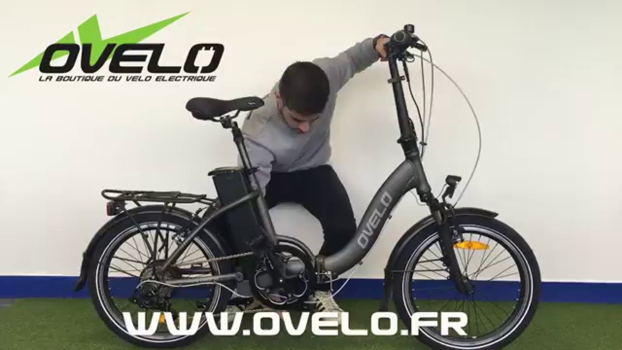 Vélo électrique pliant ovelo city 15Ah, cadre bas