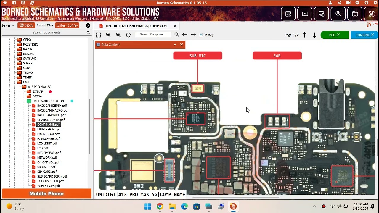 UMIDIGI A13 PRO MAX ISP PINOUT BY BORNEO SCHEMATICS