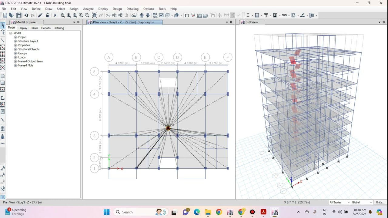 ETABS Tutorial Part 7 : Easiest way to Add Wind Loads