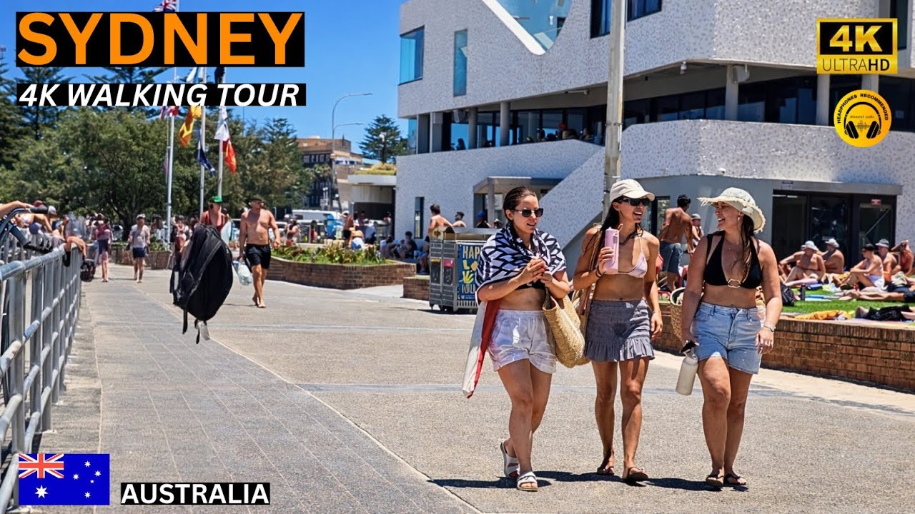Bondi Beach Walk at Autumn | Sydney Australia 4K Walking Tour