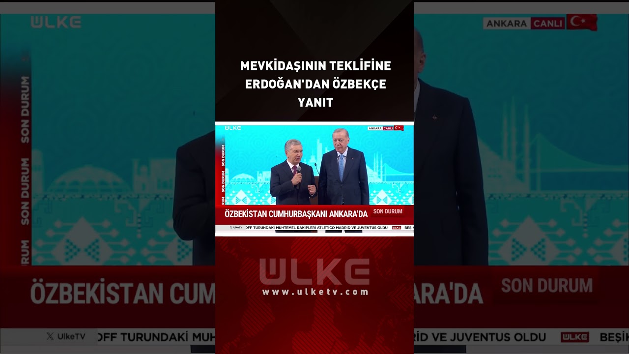 Mevkidaşının Teklifine Erdoğan'dan '&Ouml;zbek&ccedil;e' Yanıt #sondakika