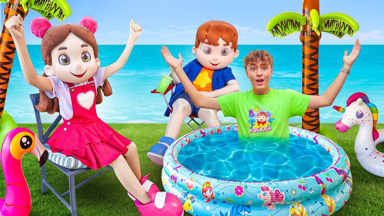 Maria Clara e JP curtem o final de semana com praia, piscina e outras hist&oacute;rias divertidas!