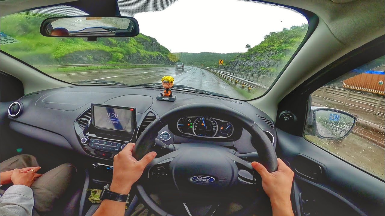 Driving in heavy rains | ASMR | Mumbai Pune Express highway | Ford Figo Titanium TDci | RAW POV