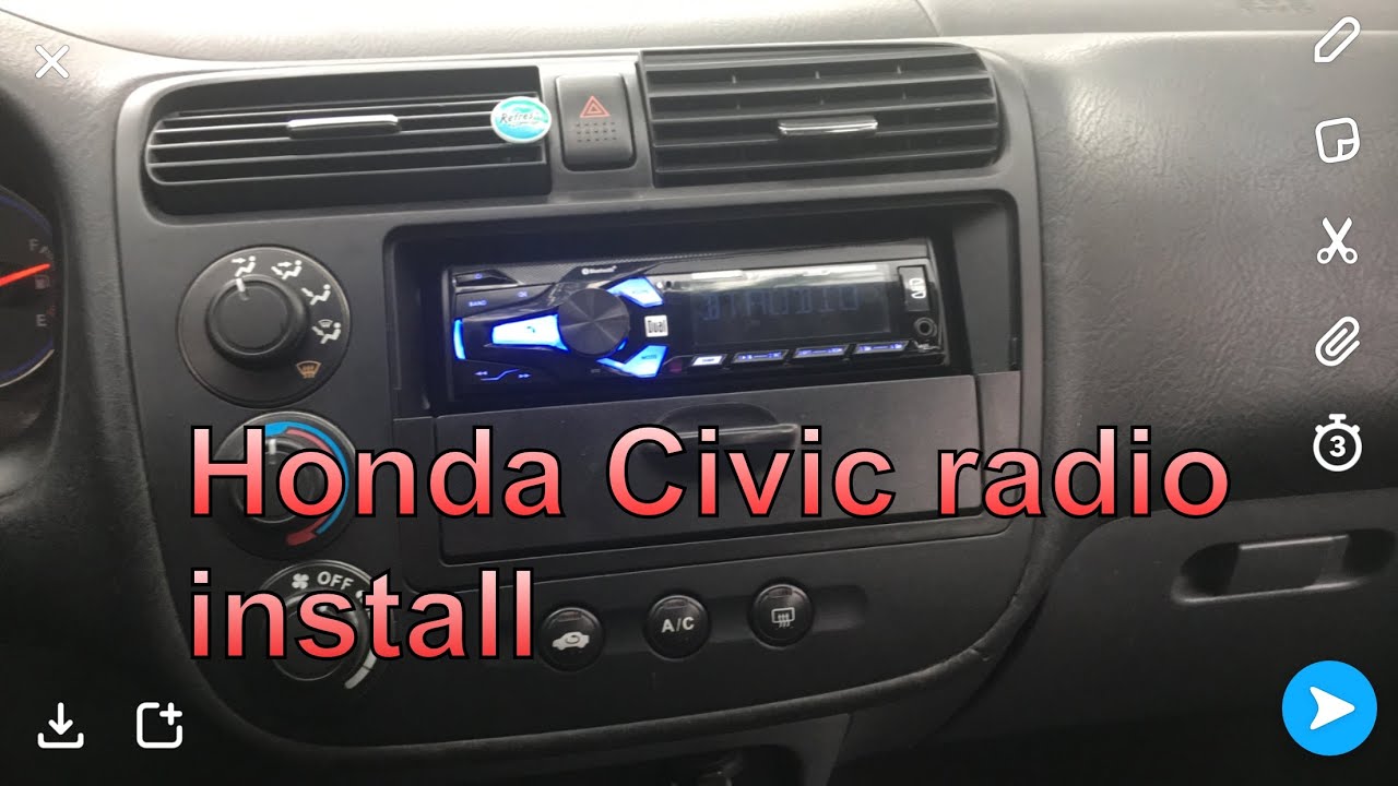 Установка магнитолы в Honda Civic 2001-2005